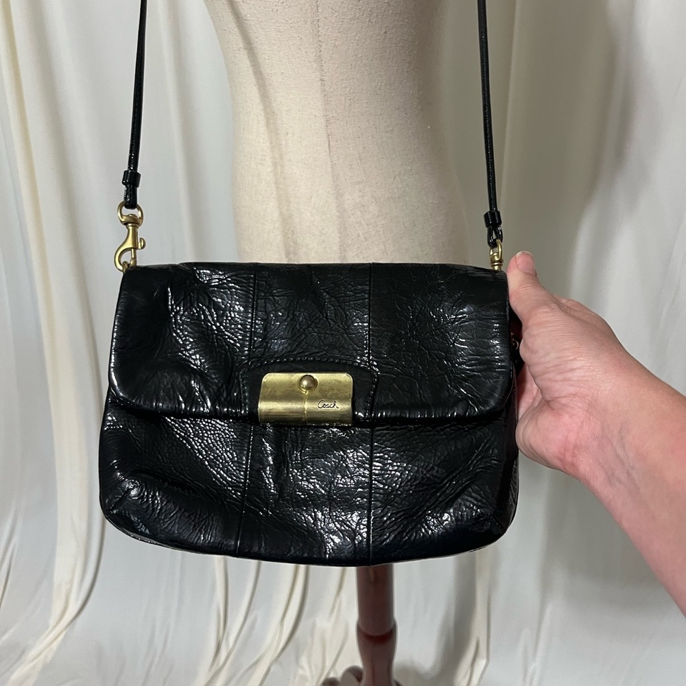 Vintage Coach Patent Leather Black Shoulder Bag - Picture 9 of 9